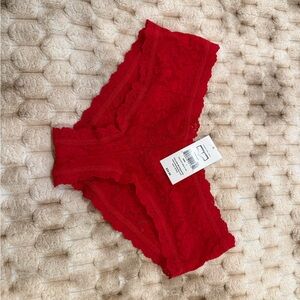 Hanky Panky Vibrant Red Lace Panties